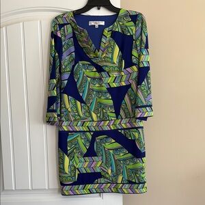TRINA TURK Colorful Patterned Dress Size 2